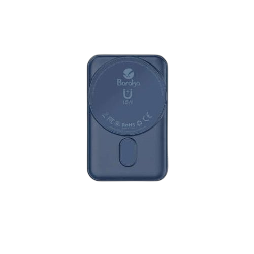 Baraka power bank brk pb99 5000mah sans fil bleu avec 1 entrée type c et lightning + 1 sortie type c et sans fil