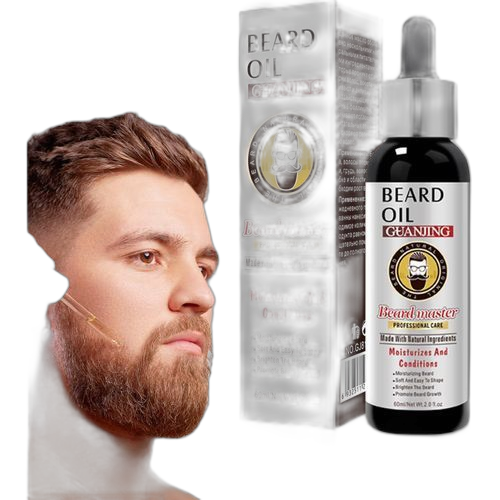 Beard oil huile de croissance de barbe pour hommes, sérum naturel de croissance de barbe