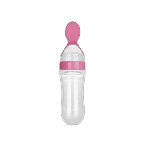 Biberon cuillère rose