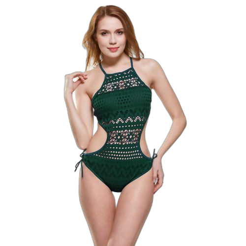 Bikini maillot de bain vert taille xl 1 piece