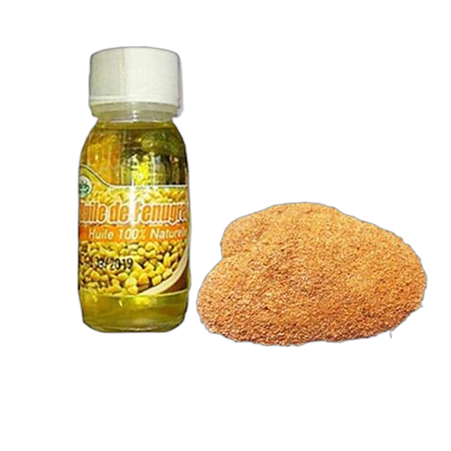 Bio naturelle gamme poudre akpi 50 gr huile de fenugrec 60 ml