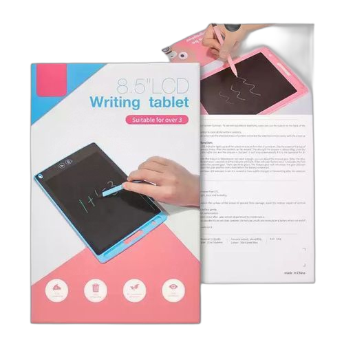 Bleu tablette lcd slate 8,5" avec stylet et verrouillage à clé