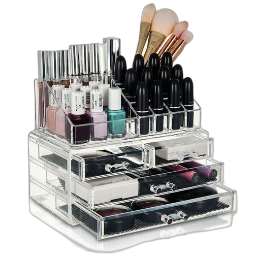 Boite de rangement pour cosmétiques, maquillage et bijoux