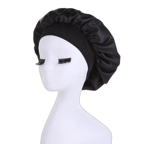 Bonnet et enveloppe de cheveux en satin