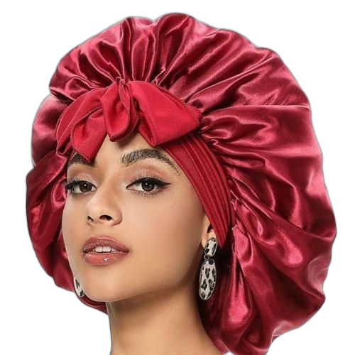 Bonnet satin en soie pour femmes taille de tête ajustable or
