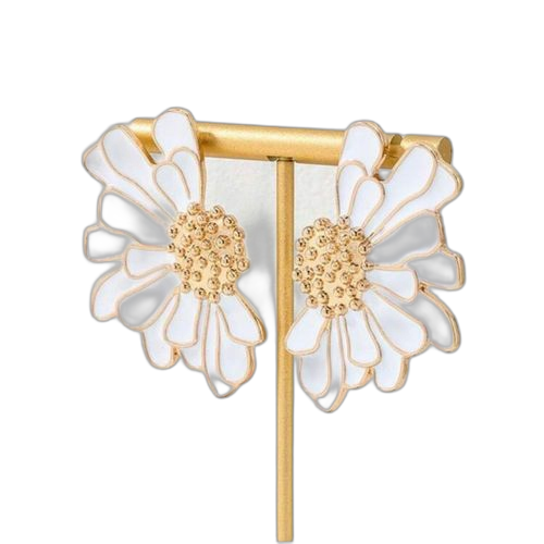 Boucles d'oreilles en forme de pétales de fleurs