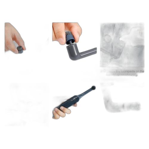 Brosse à dents electrique anti tartre ultrasonique rechargeable usb poils souples gris foncé – Image 8