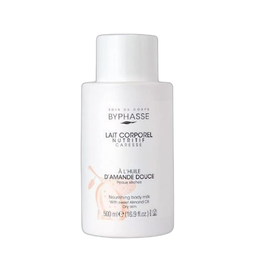 Byphasse lait corporel nutritif à l’huile d’amande douce peaux sèches500ml