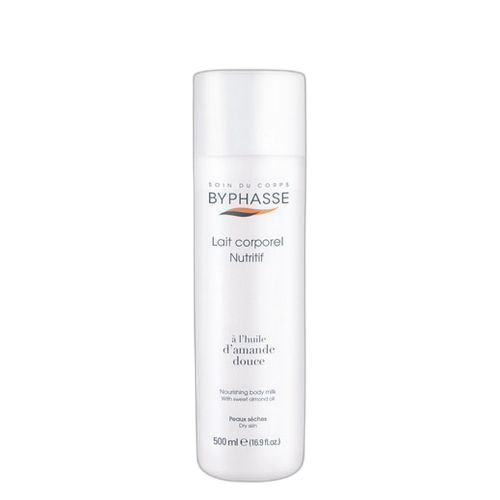 Byphasse lait corporel nutritif à l'huile d'amande peaux sèches doser 500ml