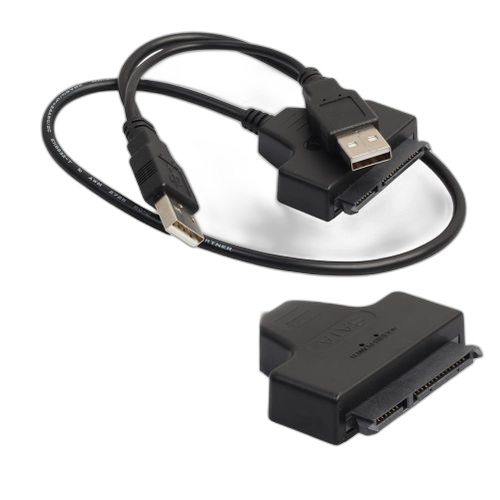 Câble usb 2.0 vers sata, boîtier de disque dur externe 2,5", lecteur, pour ssd, adaptateur hdd noir