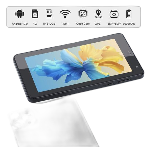 C idea kid tablet sim 7 "tablet avec 6gb ram 128gb rom android 12 6000mah batterie noir
