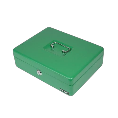 Caisse à monnaie(250 x 180x 90 ) mmacier vert