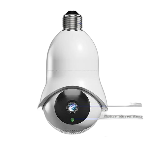 Caméra de surveillance ip wifi à vision nocturne 1080p, ampoule e27, panoramique à 360 °, ptz, suivi automatique, caméscope de sécurité domestique