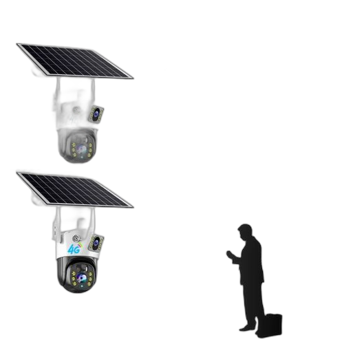 Caméra solaire ptz cctv double écran extérieur 4g 5mp etanche ip wifi v380 pro