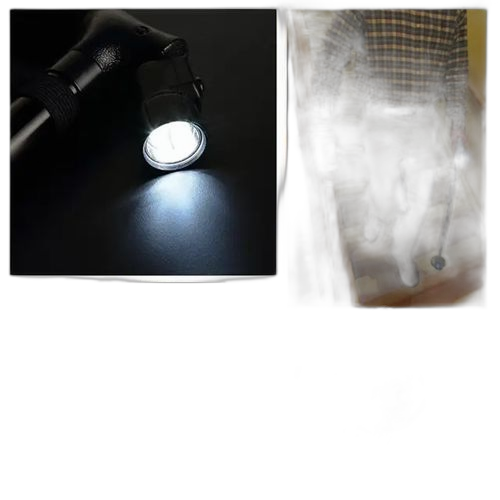 Canne de marche pliable avec lampe torche hommes/femmes pour la stabilité. – Image 3