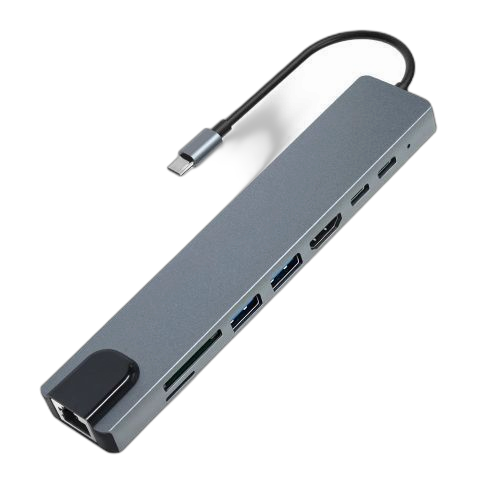 Case hub type c to hdtv 8 en 1 adaptateur