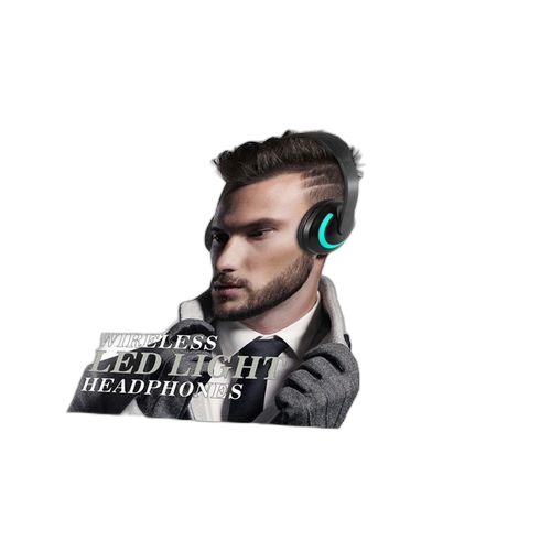 Casque sans fil bluetooth oreilles lumineux man rgb
