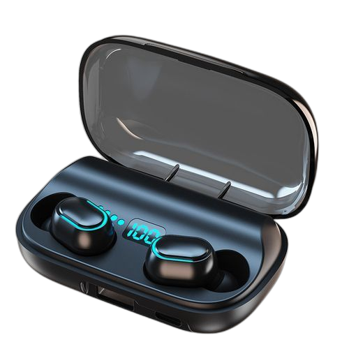 Casque stéréo intra auriculaire sans fil bluetooth 5.0 noir