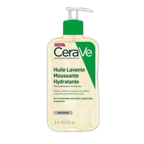 Cerave huile lavante moussante et hydratante peaux normales à très sèches 236 ml