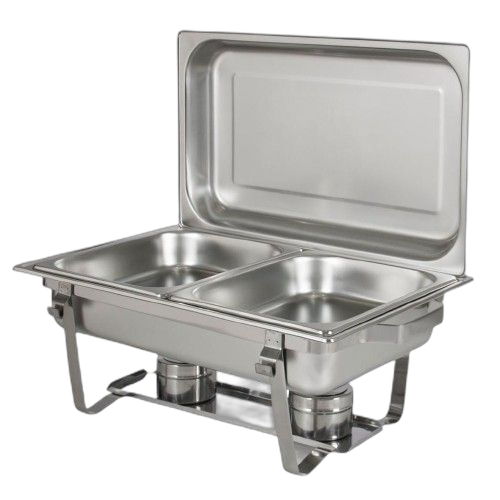Chafing dish présentation d'aliments conserve12 litres deux compartiment