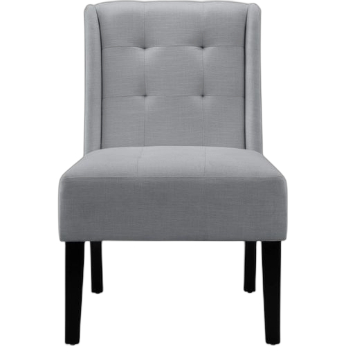 Chaise d'appoint capitonnée moderne avec pieds en bois massif, gris. Diaytar : Où vos envies rencontrent votre budget