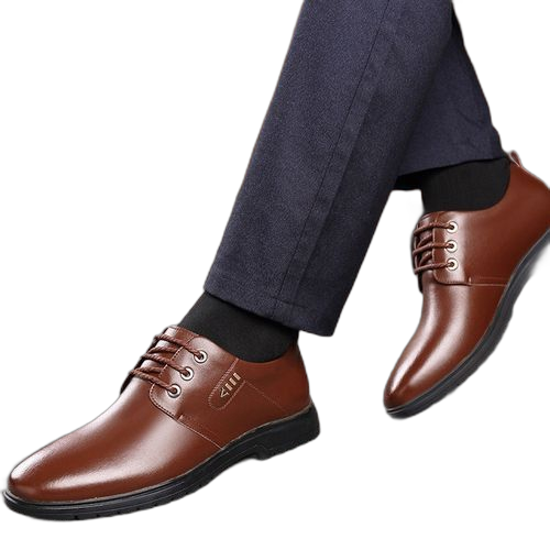 Chaussures de travail élégantes pour hommes, mocassins décontractés, chaussures en cuir marron – Photo produit Dakar Sénégal – Livraison rapide