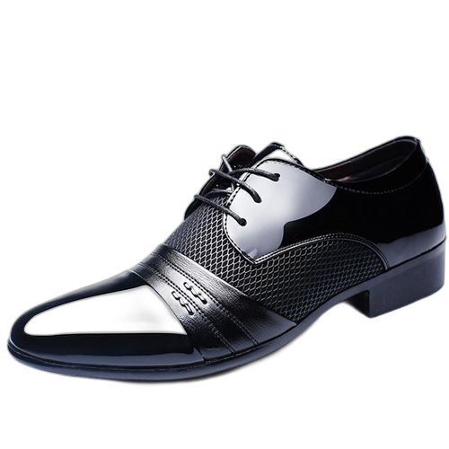 Chaussures en cuir formelles d'affaires pour hommes noir