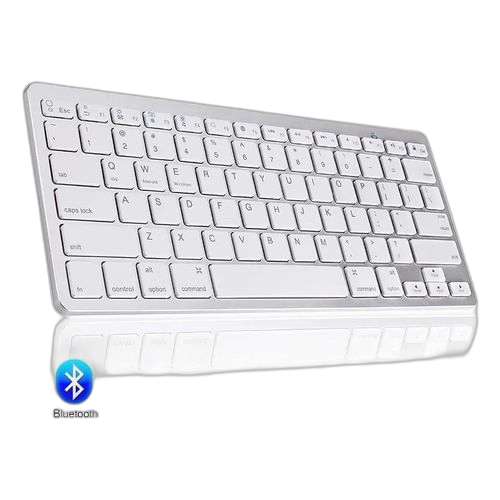 Clavier qwerty sans fil bluetooth qwerty ordinateur/android/ios blanc