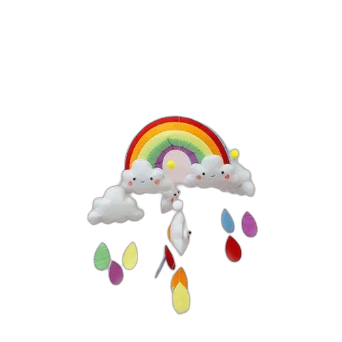 Cloche de lit mobile pour berceau arc en ciel