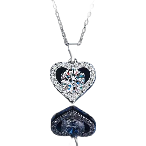 Collier argentin avec pendentif en forme cœur. Diaytar Sénégal : Innovation digitale et prix attractifs