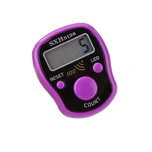Compteur de comptage numérique d'anneau électronique avec led, tasbih numérique,