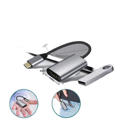 Convertisseur usb 3.1 type c vers hdmi, adaptateur compatible, moniteur, câble de conversion 4k hd