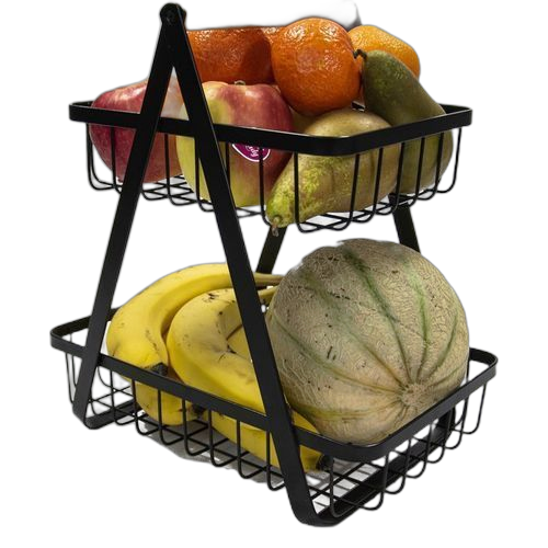 Corbeille à fruits à 2 étages pour fruits ou légumes