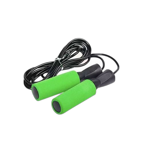 Corde à sauter réglable vert et noir