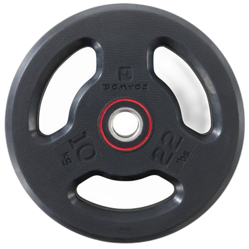 Corength disque musculation avec poignées 28 mm caoutchouc 5 kg