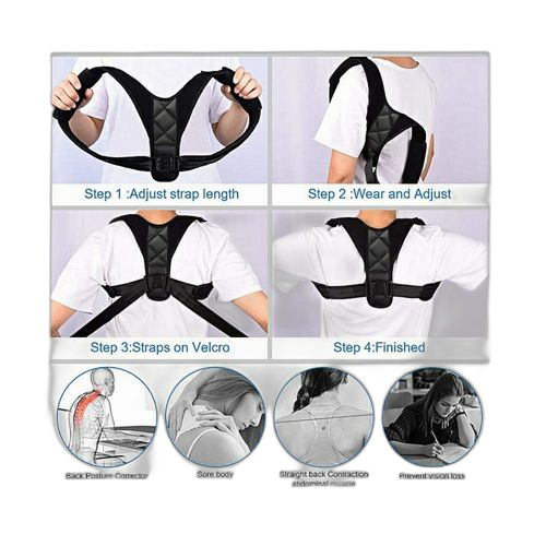 Correcteur de posture support lombaire réglable pour dos