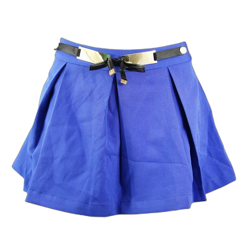 Cr short en mode jupette bleu de nuit et en coton