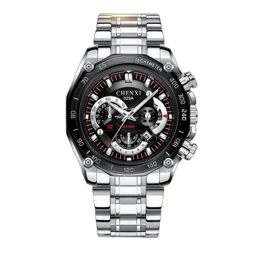 Cx 029a calendrier sportif pour montre quartz étanche en acier inoxydable noir. Diaytar : Votre allié pouvoir d'achat au quotidien