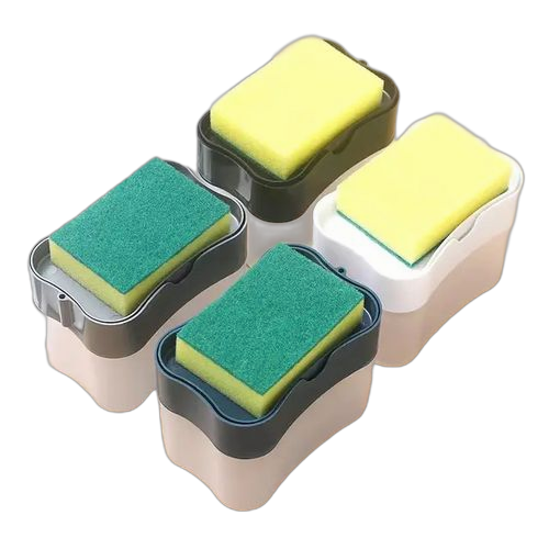 Distributeur automatique eponge de cuisine,bouteille pour liquide support manuel