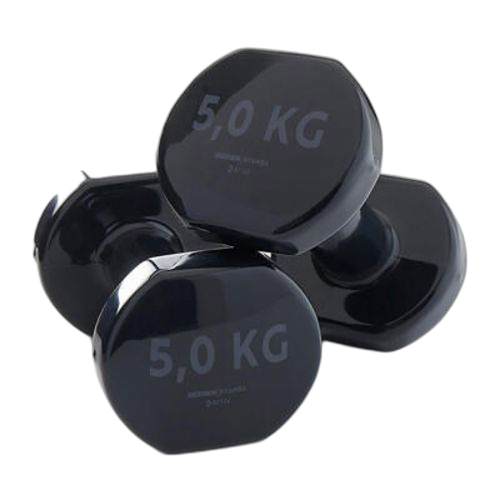 Domyos halteres tone dumbell 2*5 kgs noir by decathlon