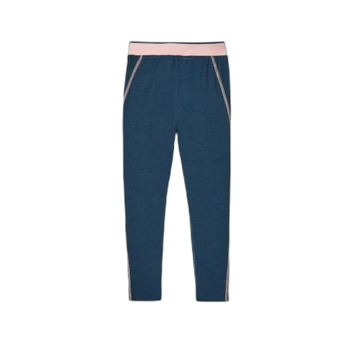 Domyos legging 500 baby gym fille bleu petrol rose