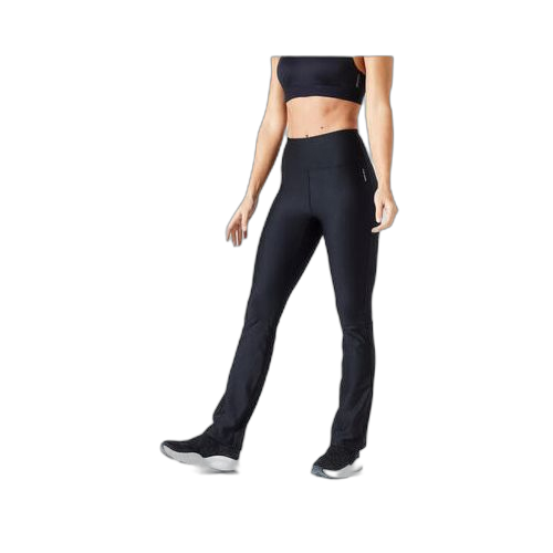 Domyos legging bas droit fitness cardio femme noir