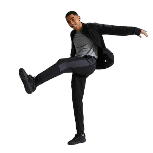 Domyos survêtement de fitness respirant slim zippé homme noir