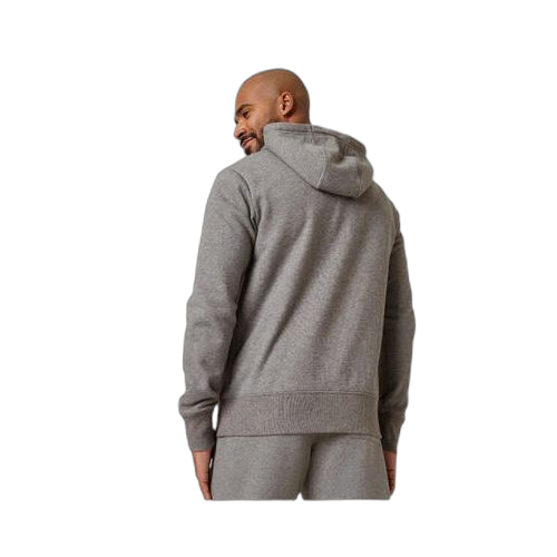 Domyos sweat shirt à capuche long col rond homme droit 500 essentials gris