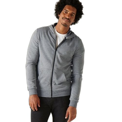 Domyos sweat zippé à capuche fitness homme100 gris