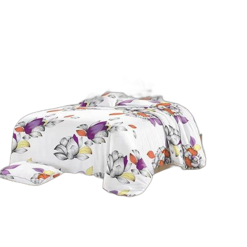 Drap de lit en coton 3 pièces 100% cotonmauve fleurs