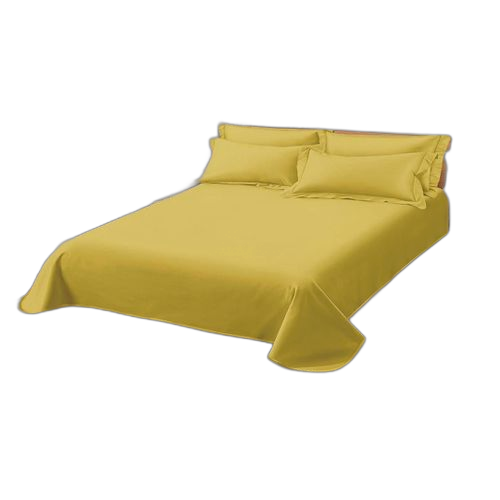 Drap double lit uniqejaune citronpure 100%