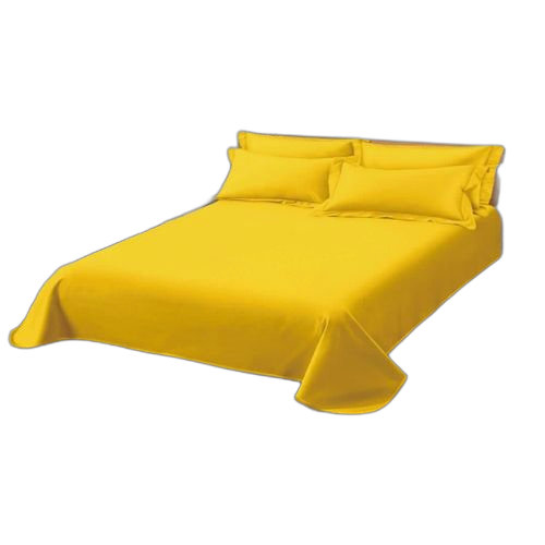 Drap double lit uniqejaune poussincitronpure 100%