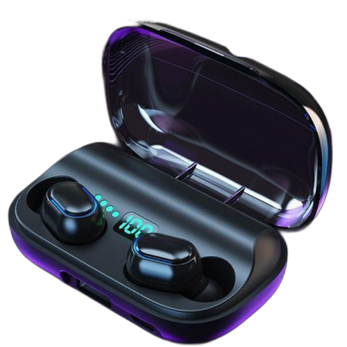 Ecouteurs bluetooth stéréo sans fil bluetooth 5.0 noir