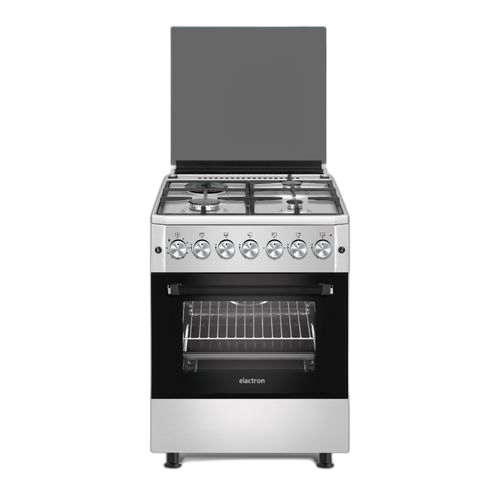 Elactron cuisinière electrique à gaz 4 feux inox 60 x 60 cm garantie 12 mois